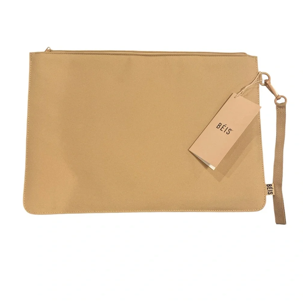 BEIS Laptop Case Tan with Wrist Strap